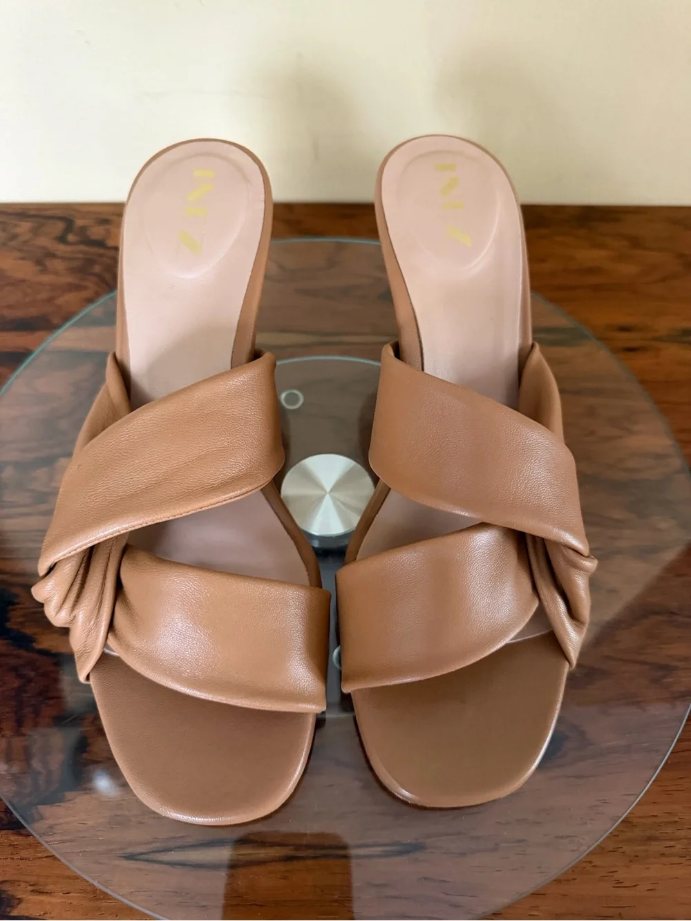 Inez Isa Heel slides in Cognac Nappa size 7 M